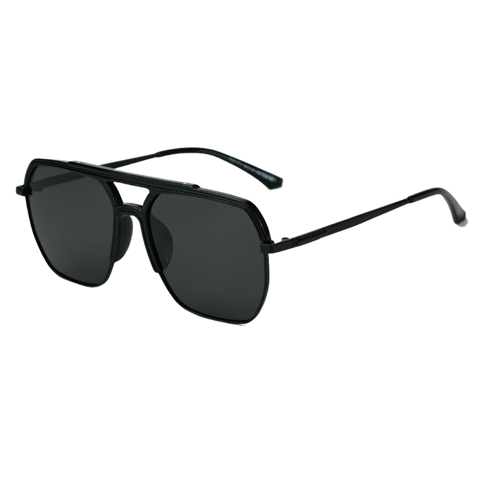 Sonnenbrille Damen Frauen Mode Große Für Das Fahren Von Strand Und Straßenfotografie Sonnenvisiere-c32 Matter Schwarzer Grauer Film