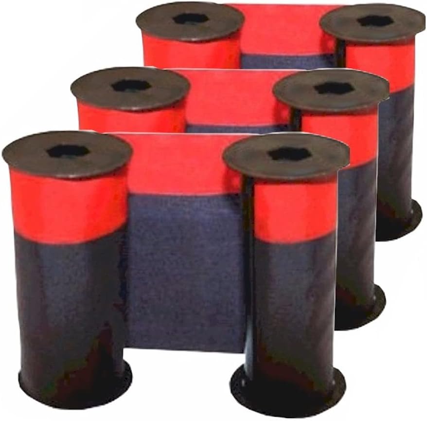 DBP 3-Pack Acroprint 125nr4, 150 Time Clock Ink Ribbon, Purple-RED Nylon