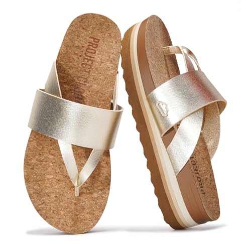 Project Cloud Fashion Womens Sandals - Memory Foam Insole and Comfortable Platform Sandals for Women 2025 - Lightweight and Non-slip Perfect Beach Slides