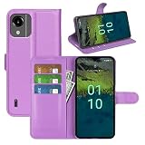 Kezaizhe Flip Case for Nokia C110 Wallet PU Leather Magnetic Protective Cellphone Case for C110 Nokia C 110 Folio Book Cover with Stand (Purple)
