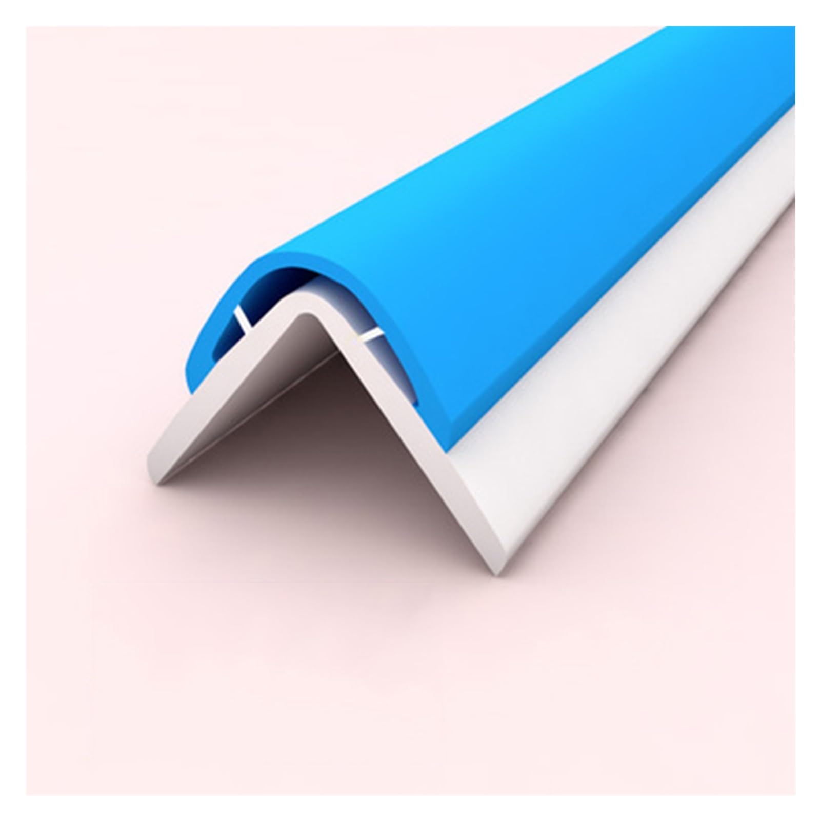 XPLKQXE Self Adhesive Corner Guards, Wall Corner Guard, Wall Protection Decoration, Corner Edge Safety Bumpers (Color : Blue+White-A, Size : 1.5m)
