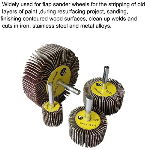 Tonmp 4 SIZE S (1"/1.5"/2"/3") 1/4 Inch Abrasive Flap Wheel Sander Set thumb #4