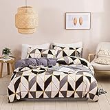 MATERIALE: il set di biancheria da letto dal design classico è realizzato in microfibra di poliestere, morbido e accogliente, non sbiadisce facilmente, anti-pilling. Il tessuto è morbido e vicino alla pelle, liscio, traspirante e accogliente, vestendo la tua stanza con stile e morbidezza senza pari.