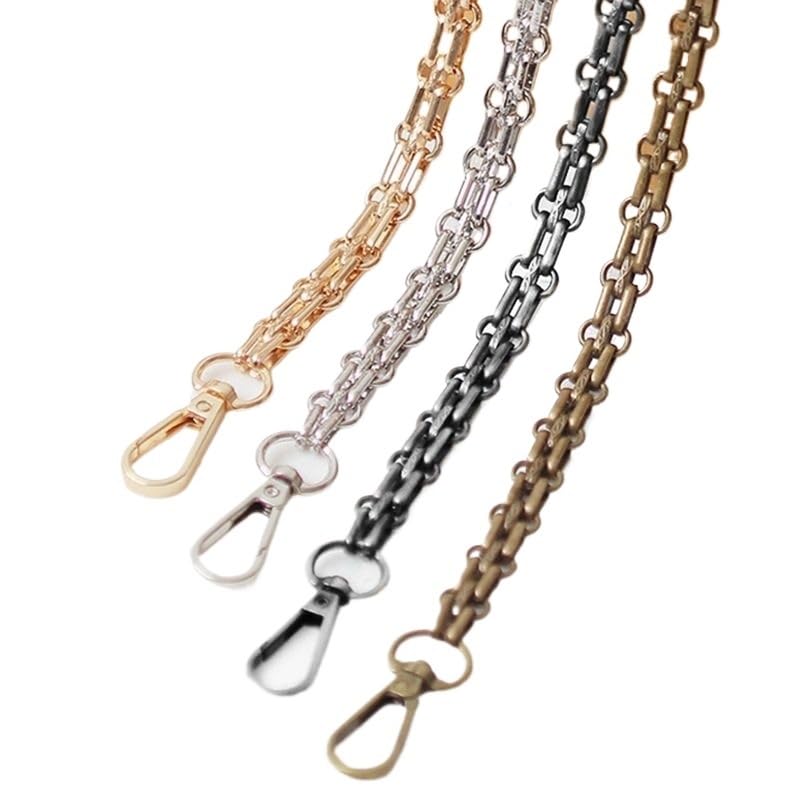 Cadena Para Bolso Cadena de bolso acero DIY, pistola dorada, plateada, bronce negro, 12mm ancho, reemplazo Metal, hombro con cadena, correa for, asa(Silver,100cm)