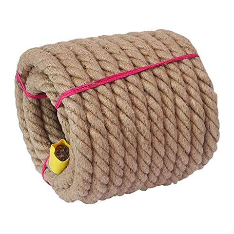 LUVEHANDICRAFT Manila Rope 0.16In x 100Feet Jute Rope Natural Hemp Rope Thick Jute Rope Cover