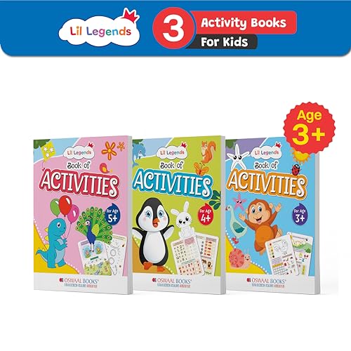 Oswaal Books Lil Legends Preschool Activity Books (Set of 3 Books) For 3+ Years Old Kids