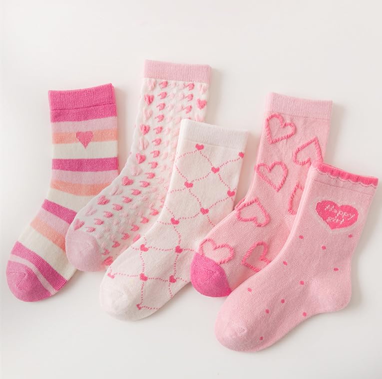 Toptim Girls' Casual Dress Socks Crew Length Kids Fashion Cotton Sock - Image 9