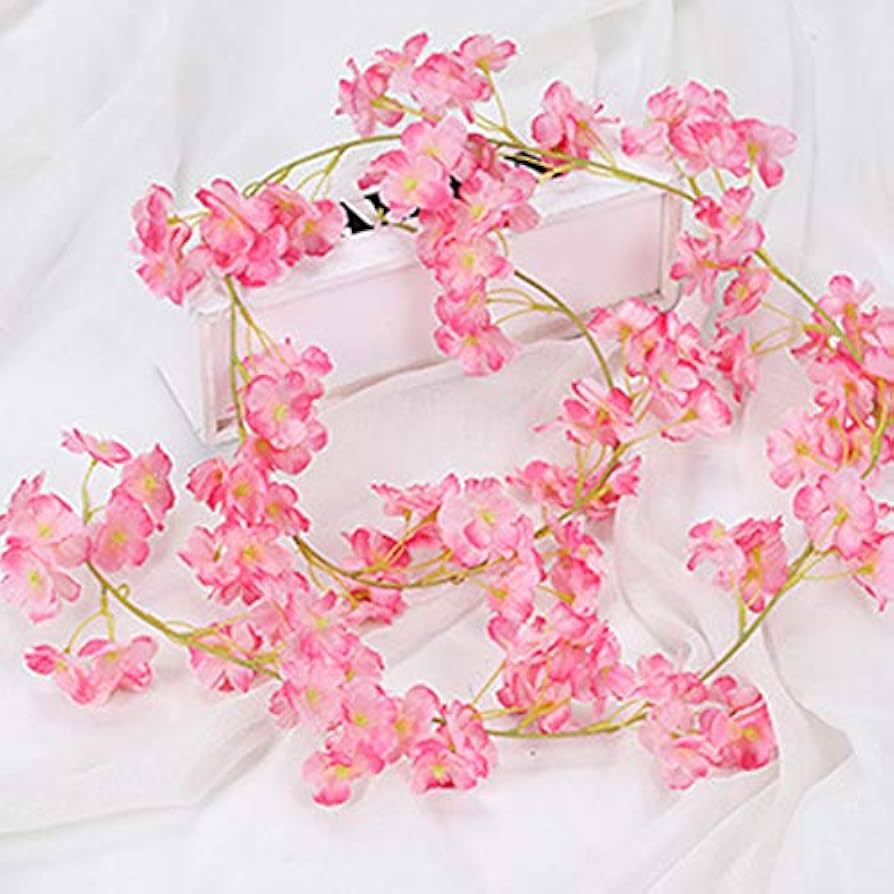 Amazon｜karonpeln 桜 造花 桜の花 ガーランド 2本セット 造花の