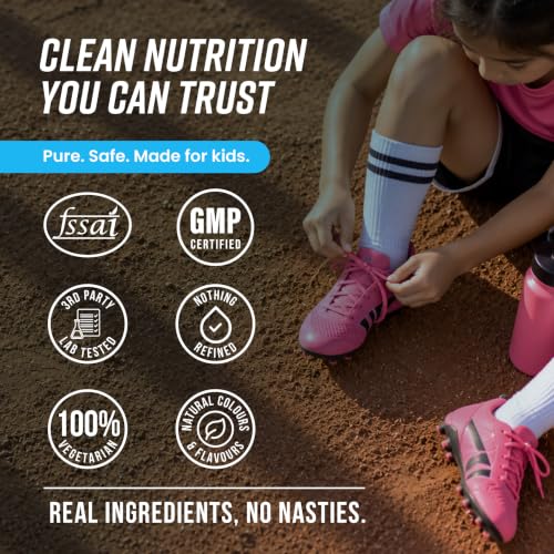Image of Power Shake 3-7Yrs (3 x 400g) | Combo Pack |Height & Strength Drink | 6g Protein, 33 Nutrients, Probiotics & Ayurvedic Actives | Daily Nutrition Drink supports Height, Strength & Focus | Chocolate 1200g | Safe Nutrition Drink For Kids
