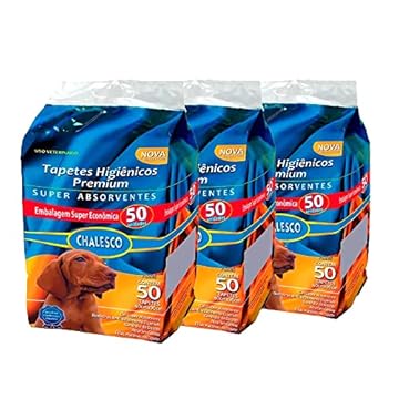 Tapete Higiênico Chalesco 50, Ultra Pads, Kit Econômico, Absorção Superior, Filhotes, Controle Odores, Limpeza Rápida, Descartável, Antivazamento, Seguro, Atóxico, Prático