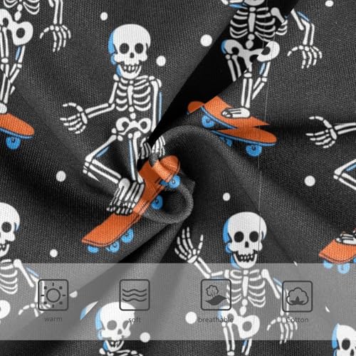 Joisal Cool Playful Skeleton Black Cute Panties Girl Toddlers Underwear Floral Cotton Pattern Briefs Kids Undies 2t3
