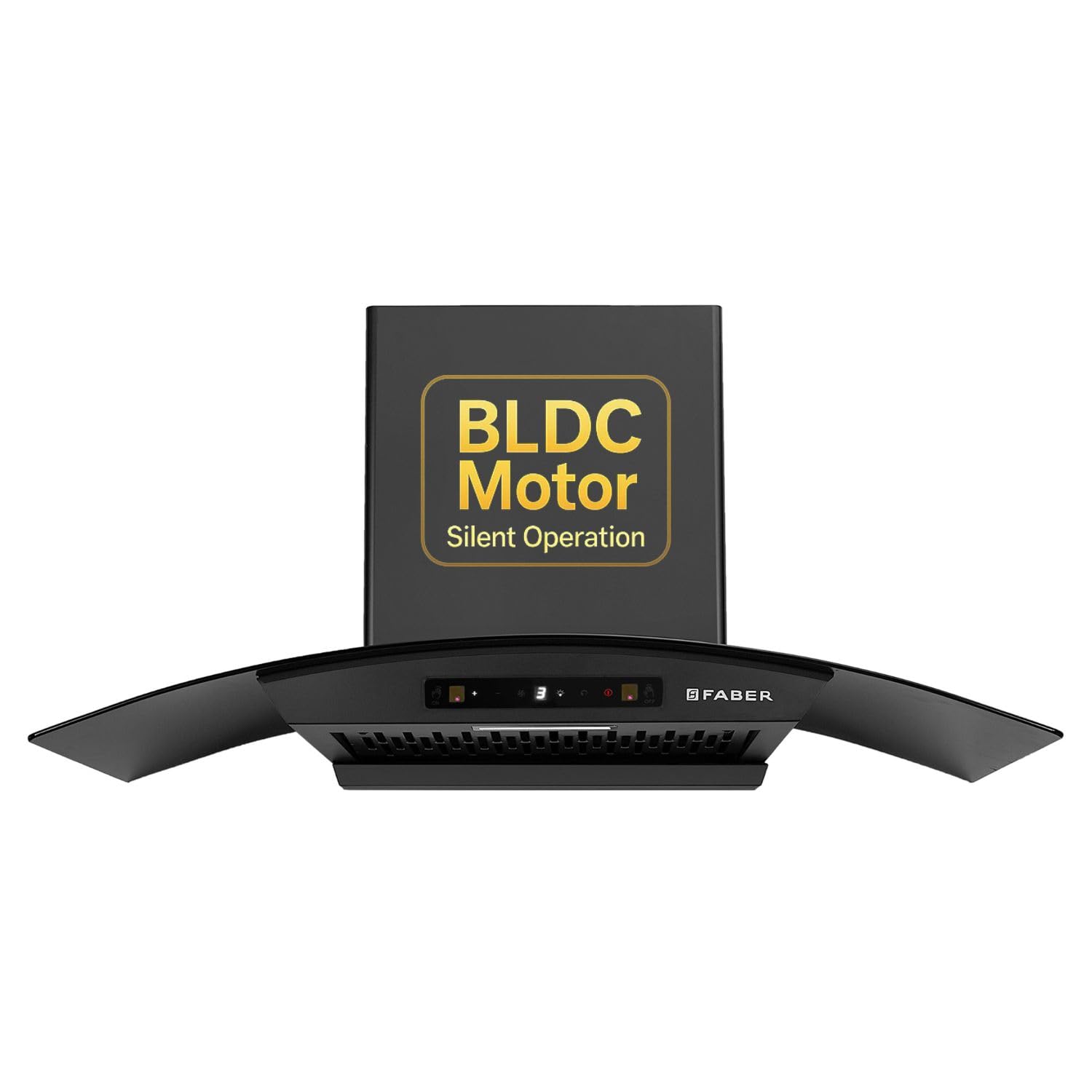 Faber Agile 90cm 1500m³/hr BLDC Autoclean Curved Shape Chimney | Built In Oil Collector | Touch & Gesture Control | 8Yr Motor,2Yr Comprehensive Warranty by Faber | Hood Agile BLDC FL HC SC BK IN 90 discount deal