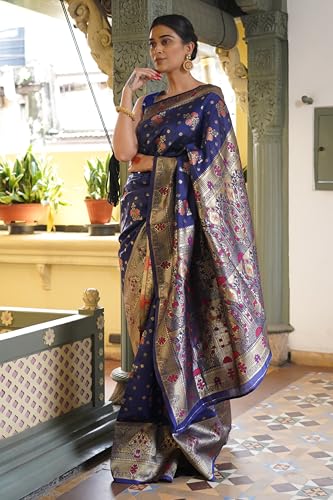 Image of Subham Women Saree Soft Silk Cotton Banarasi | Polished Professional Daily Wear Sari with Blouse fabric