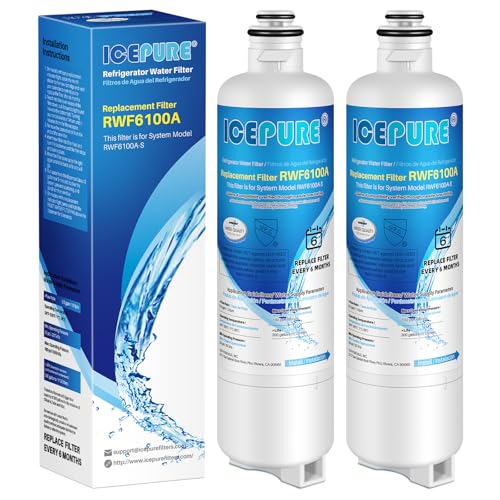 ICEPURE Refrigerator Water Filter Replacement for Bosch Ultra Clarity Pro BORPLFTR50 BORPLFTR55 12033030 12028325 11025825 11032531 B36CT80SNS B36CL80ENS WFC100MF WFS200MF RA450022 2PACK