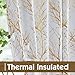 FMFUNCTEX 100% Blackout Curtains White Gold Tree for Living Room, Curtains 84 Inches Long Foil Branch Patterned Panels for Bedroom, Thermal Insulated Drapes for Home Office Grommet Top 2 Panels