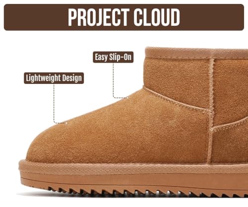 Image of Project Cloud Girls 100% Genuine Leather Non Slip Fur Lined Ankle Boots