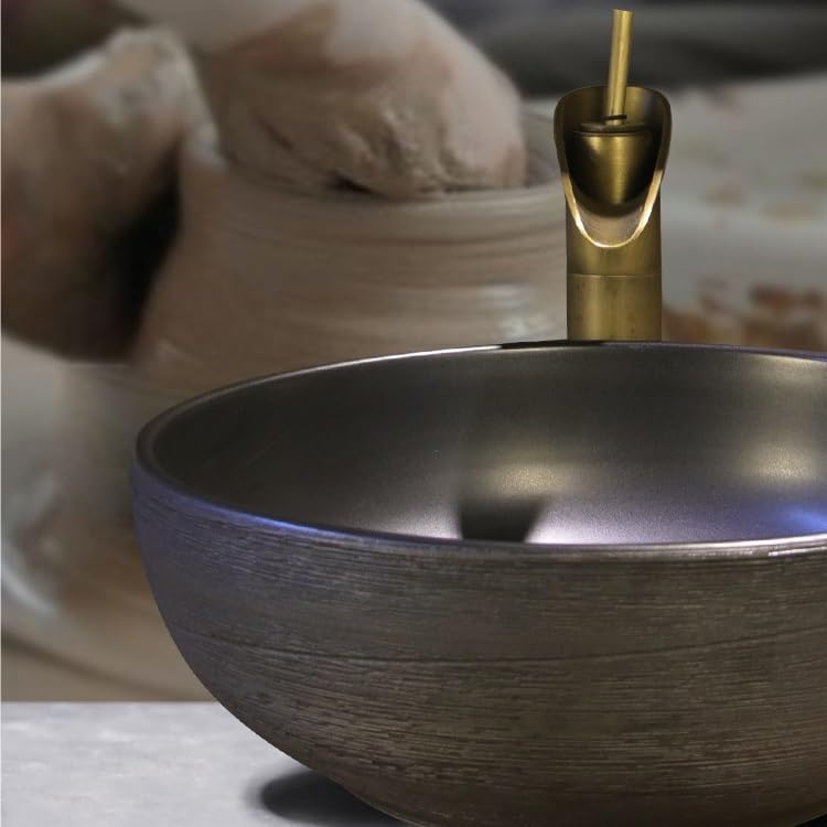 Umywalka Łazienkowa Nablatowa, Ceramiczna Umywalka Artystyczna, Umywalka Nablatowa, Okrągła Umywalka, Umywalka Retro, Umywalka Łazienkowa, Umywalki Łazienkowe