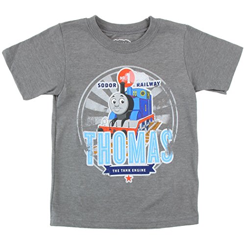 Thomas & Friends Toddler Little Boys Thomas The Tank Train T-Shirt (5T, Grey)