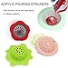 Acrylic Pouring Strainers, Angela&Alex 7 PCS Flow Painting Tools Art Supplies Kits Drawing Flow Fluid Sets Strainers Plastic Silicone Drain Basket Unique Pattern