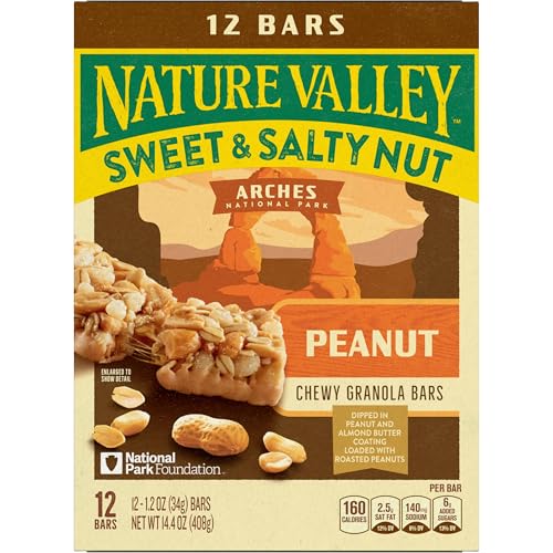 Image of Nature Valley Granola Bars, Sweet and Salty Nut, Peanut, 12 Bars, 14.4 oz