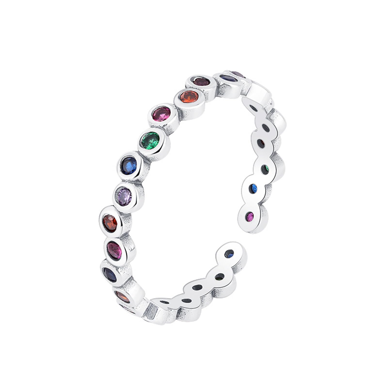 Bague en argent avec zircone colorée le cadeau vintage idéal pour femme