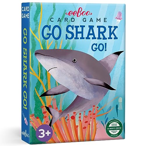 Juego de cartas Go Shark Go eeBoo, 48 cartas