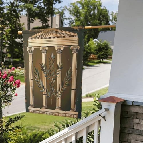 Drapeau de jardin grec imprimé romain polyester extérieur 71x101
