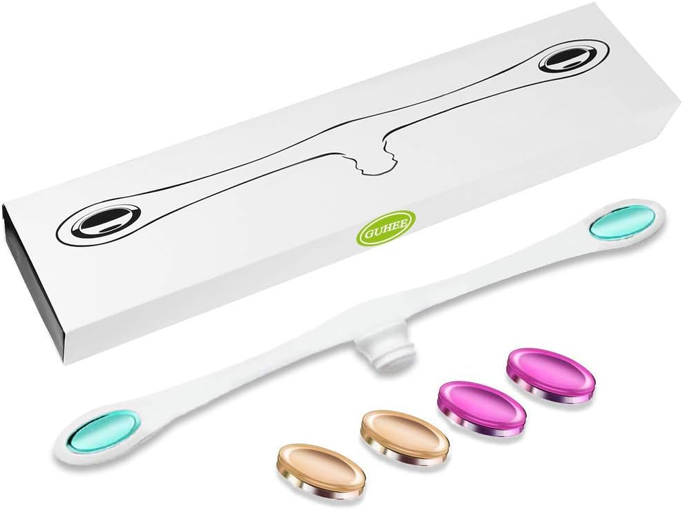 Facial Fitness Muscle Trainer GUHEE Facial Flex Face Exercise Anti Aging Smooths Lines and Wrinkles and Tightens Skin For All Ages (White)