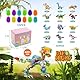 DAKABUKA Vorgefüllte Ostereier, Dinosaurier-Ostereier mit Spielzeug Bausatz, 12-in-1-DIY-Dino-Spielzeug zum Füllen von Osterkörben Osterparty-Geschenke, Spielzeugset für Kinder, Jungen und Mädchen