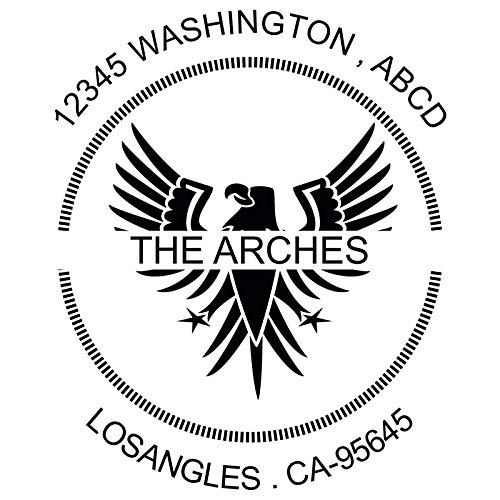 Self Inking Address Stamp Round Custom Rubber Stamp Monogram Address Stamp Custom Address Stamp Personalized Self Inking Stamp Personalized Return Address Stamp Style-13 #TOP1