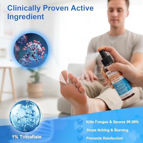 Image of Athletes Foot Spray 3Pcs, Jock Itch & Ringworm Treatment-Extra Strength Itch Relief Spray for Feet, Shoes, Socks-Odor Eliminator-Complete Course for Men, Women.