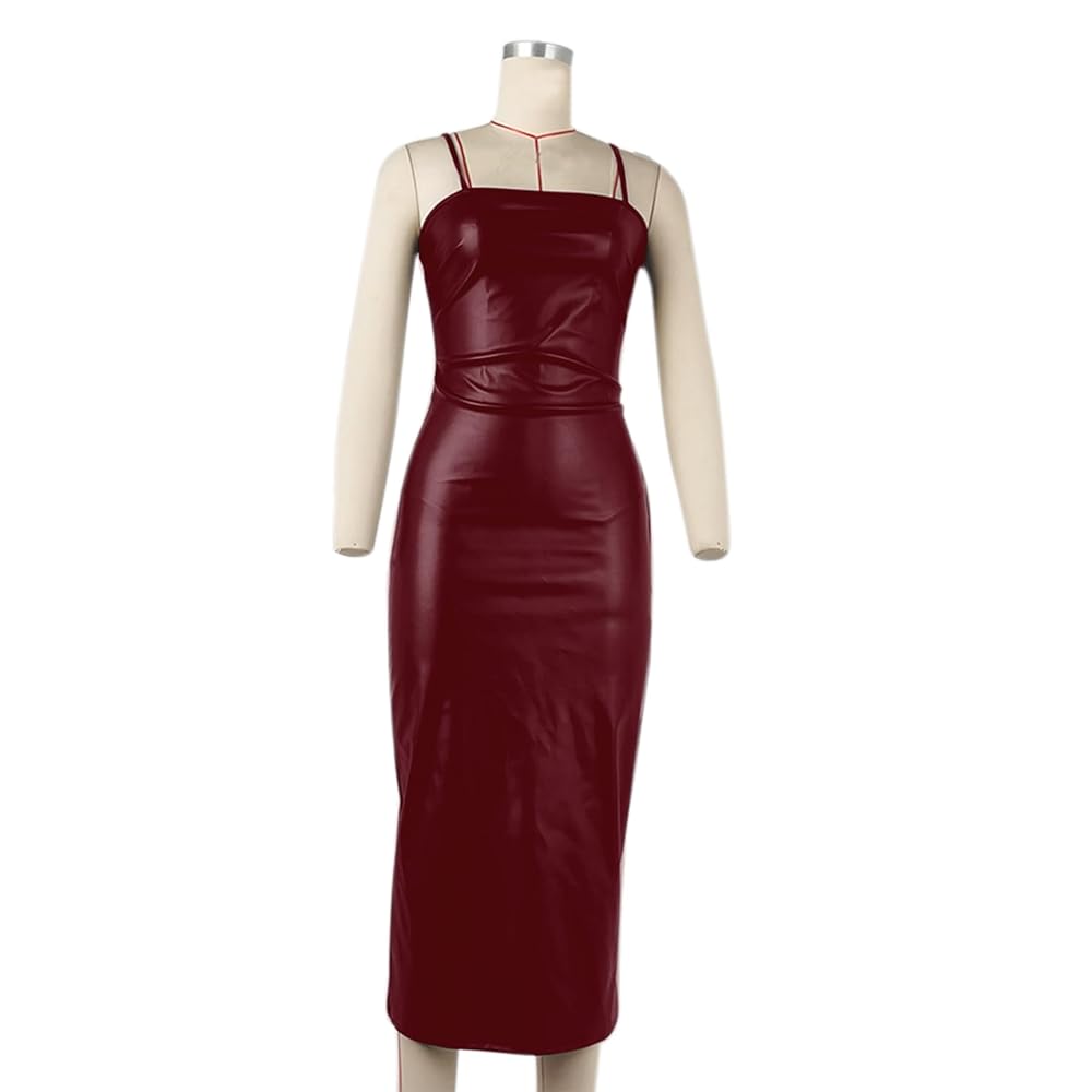 feticoフェティコ FAUX-LEATHER SATIN DRESS FETICO（フェティコ）の「FAUX-LEATHER SATIN DRESS（ワンピース
