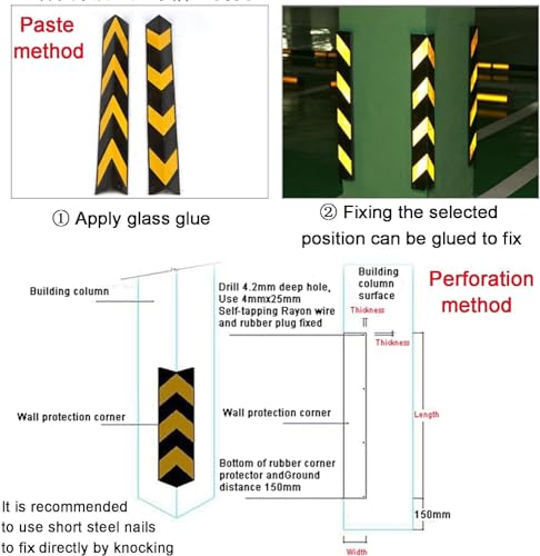 Sécuriser les angles de murs avec la protection de montants de porte de garage 80 cm