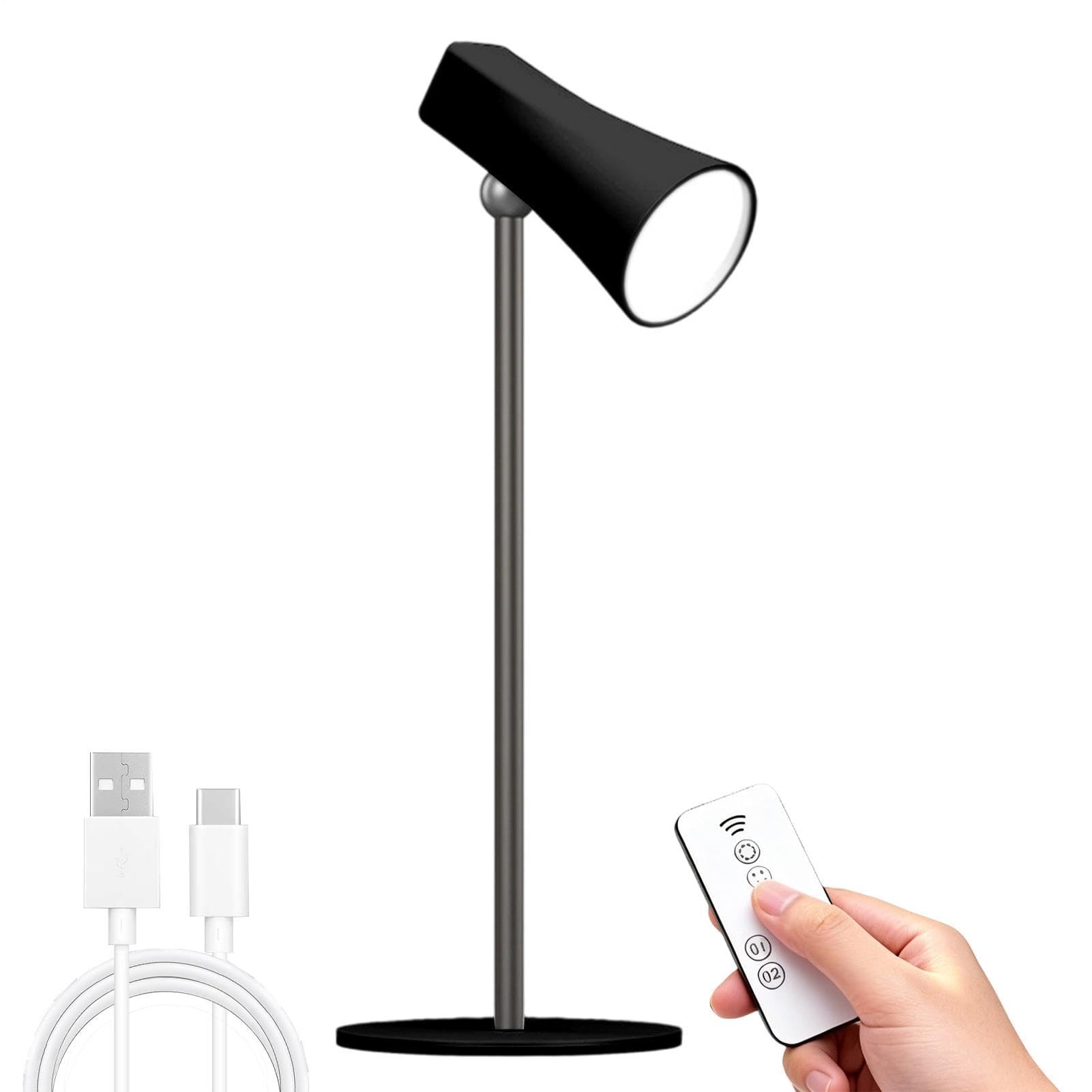 Générique Nachttischlampe | Wiederaufladbares Licht mit Fernbedienung, Dekoration, Dimmer, für Büro, Schlafzimmer, Wohnzimmer, Arbeitszimmer, Lesen, , , Jugendliche