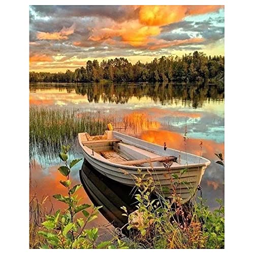 Peinture diamant coucher de soleil pour partager un moment créatif et apaisant en famille