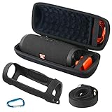 Khanka Hard Travel Case + Silicone Case Replacement for JBL Charge 4 Portable Waterproof Wireless Bluetooth Speaker