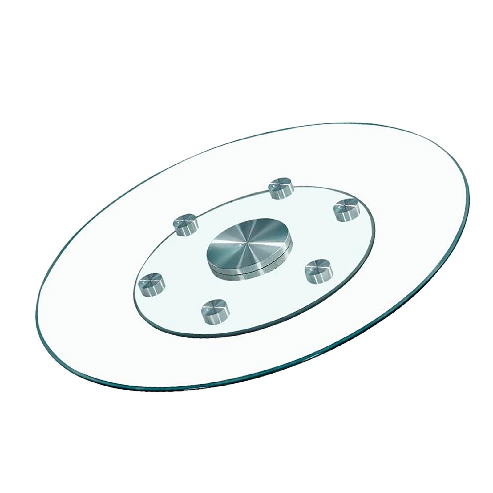 Plateau tournant en verre trempé de 90 cm pour table de cuisine ronde