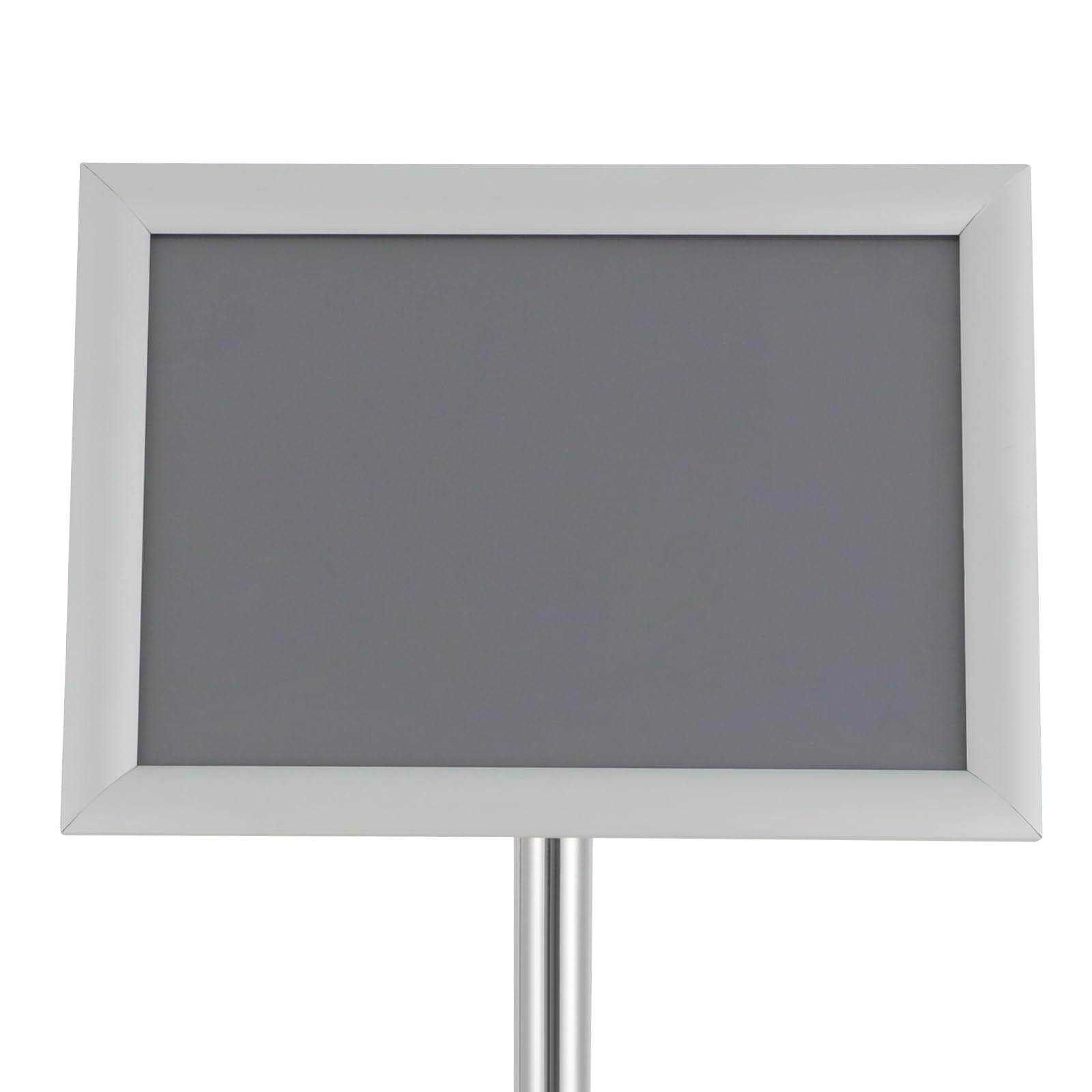 Espositore formato A4, 8 pezzi, formato A4, regolabile in altezza, 80-130 cm, per carichi pesanti, espositori orizzontali e verticali, argentati