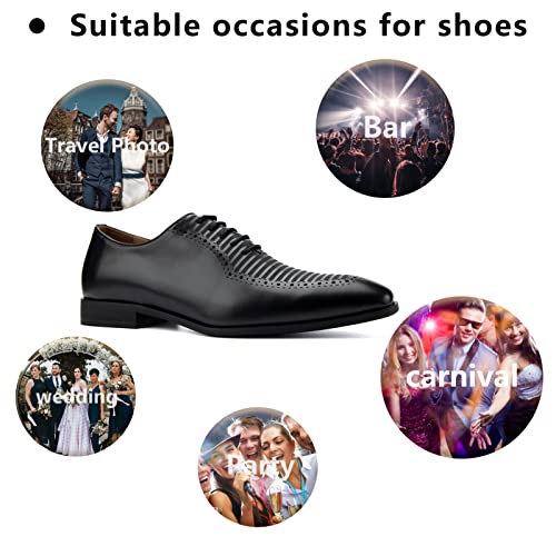 Meijiana Men's Oxfords Luxury Oxford Shoes For Men Business Casual Shoes Men's Lace-Up Fashion Shoes, Black-05,9 Us #TOP3