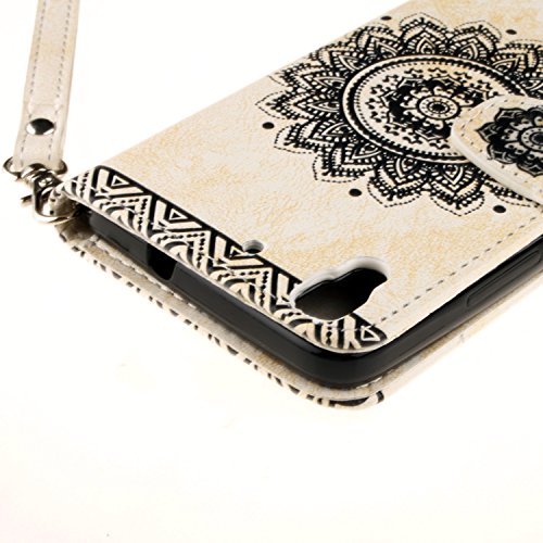 Huawei 4A Fiore Painted Caso in Pelle, Ekakashop