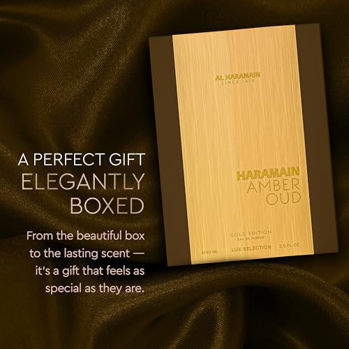 Image of Al Haramain Amber Oud Gold Edition Eau De Parfum Spray 60ml + ATOMIZER - Unisex Perfume Arabian Perfumes for Women & Men - Long-Lasting Sweet Fragrance Arabic Cologne - Men & Women's Gift (2 oz.)