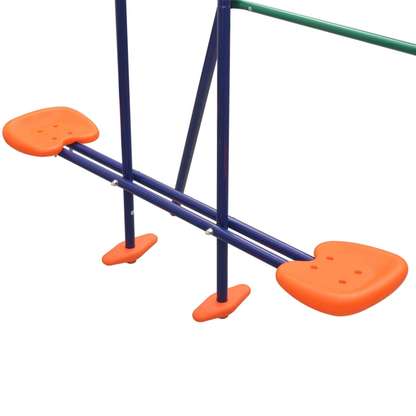 Homgoday Juego de Columpios con tobogán y 3 Asientos Naranja Parque Infantil Madera Columpio Jardin Exterior Parques Infantiles de Exterior