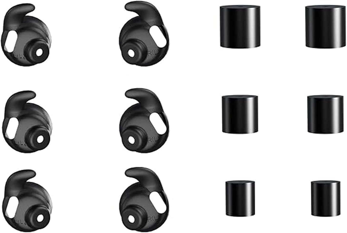 Black Memory Foam Ear Tips for Earphones