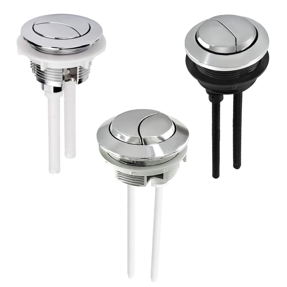 Botón de descarga de inodoro, accesorios de repuesto de cisterna con botones de doble pulsador de 49 mm-55 mm para reparación del tanque de agua del inodoro del baño