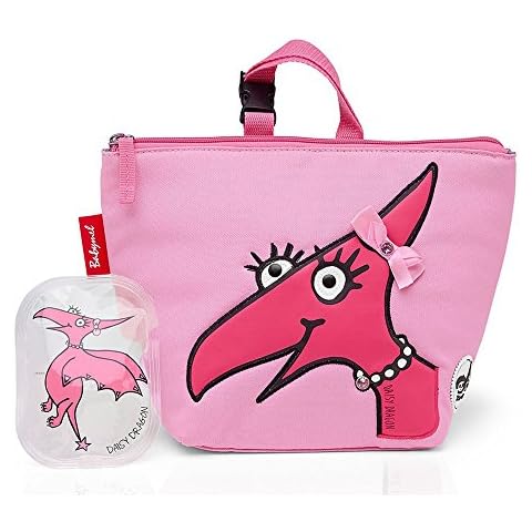 Zip & Zoe Kids Daisy Dragon Thermal Insulated Lunch Box/ Bag with Compartments, Ice Pack and Handle PVC free and BPA free Cover
