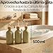 Imagen de FCINNOVA Dispensador Jabon Baño Verde Matcha 500ml Set de 3 Botes para Gel y Champu Acondicionador Embudo para Rellenado Este Dosificador Jabon Baño es Elegante practico y mantendra su Ducha ordenada