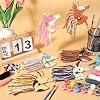 24 Pcs Horse Crafts Horse Painting Kit Kentucky Unfinished Wooden Cutout Make You Own Derby Ornament Gift DIY Coloring Art Craft for Western Cowboy Cowgirl Party Favor School Home Birthday Decoration #4