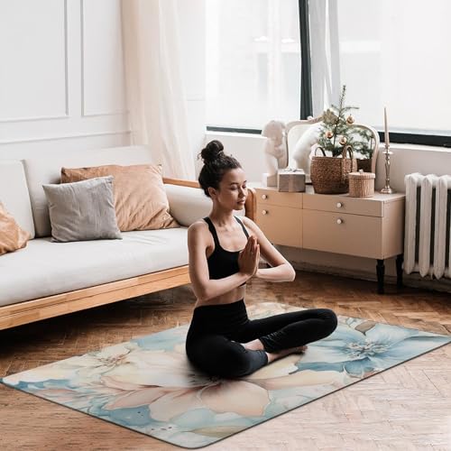 Tapis de bain absorbant grand format lavable avec dossier antidérapant