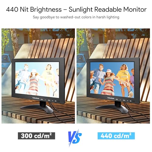 Image of 9.7 Inch Small Monitor 2048x1536 IPS Display, 4:3 Second Screen, 440 Nit Brightness, Dual USB-C & HDMI, Built-in Speakers, VESA Mountable, External Monitor for Laptop PC Phone RasPi