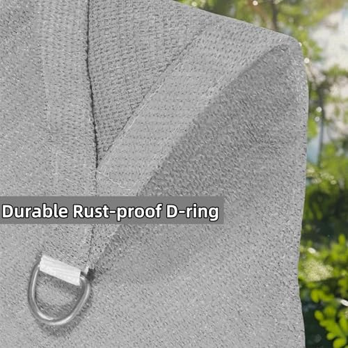 Voile d'ombrage 4 x 4 m résistant avec corde de fixation patio - 5